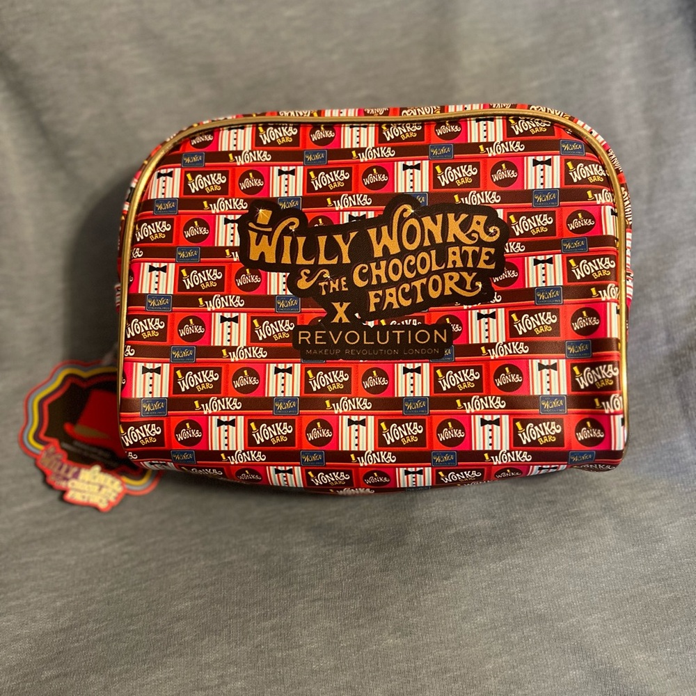 Revolution Beauty x Willy Wonka The Chocolate Factory Makeup Bag New NWT